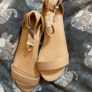 Torrid Nude Mini Block Heel Sandals